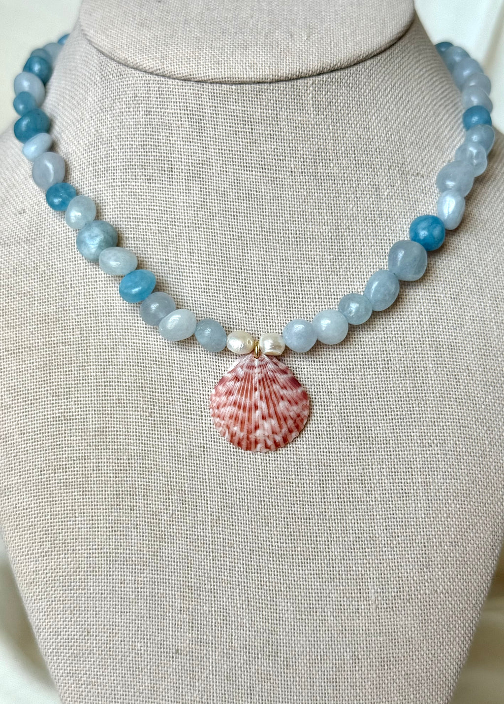 Beaded shell necklace