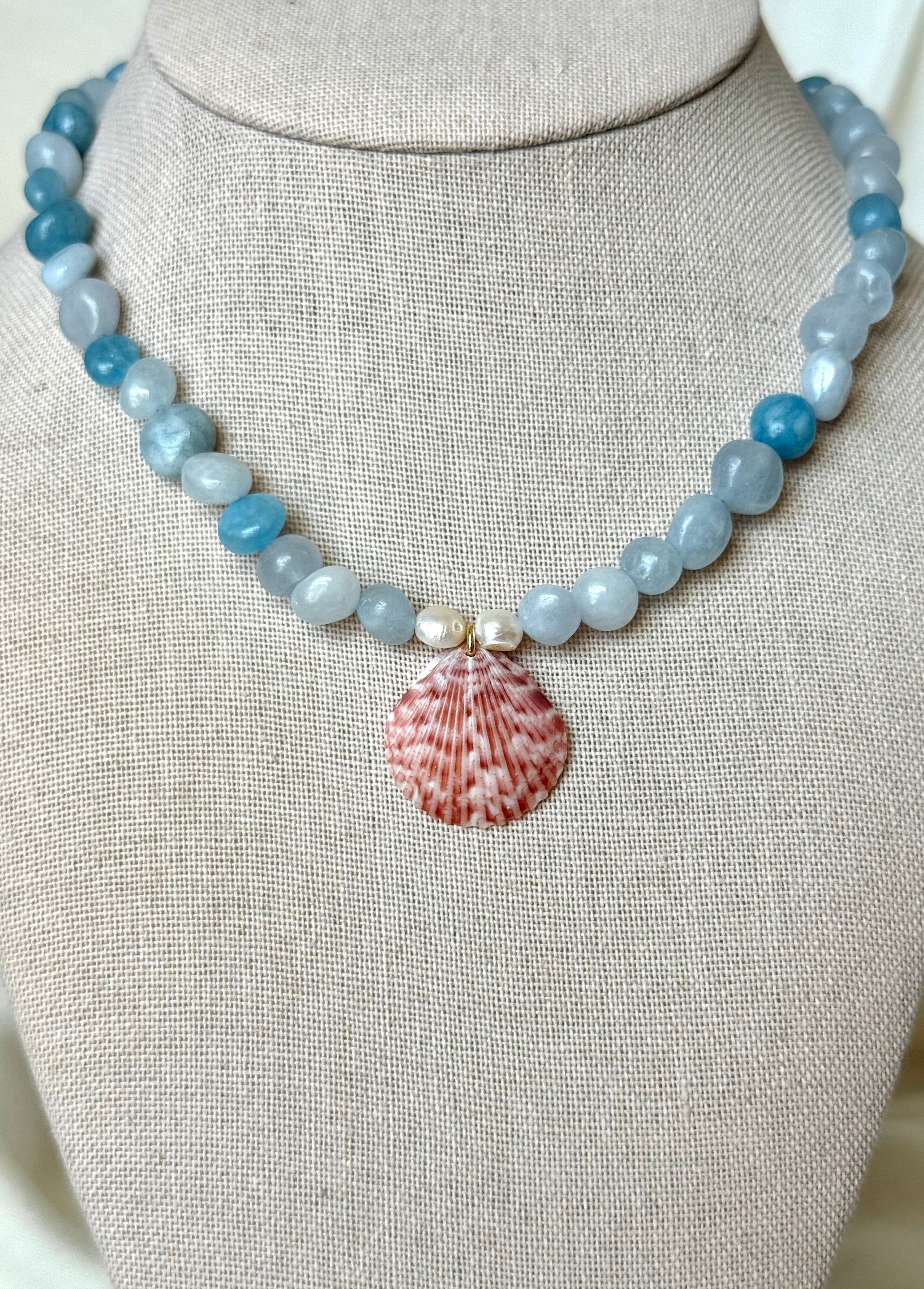 Beaded shell necklace