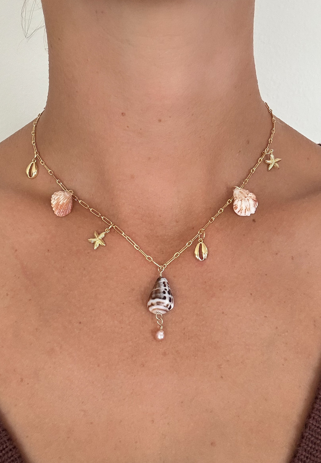 Cone charm necklace