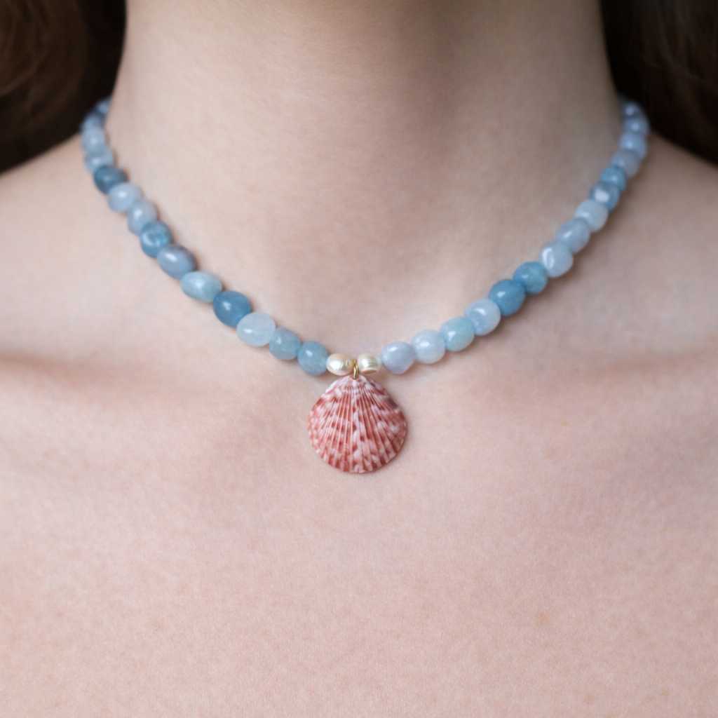 Beaded shell necklace