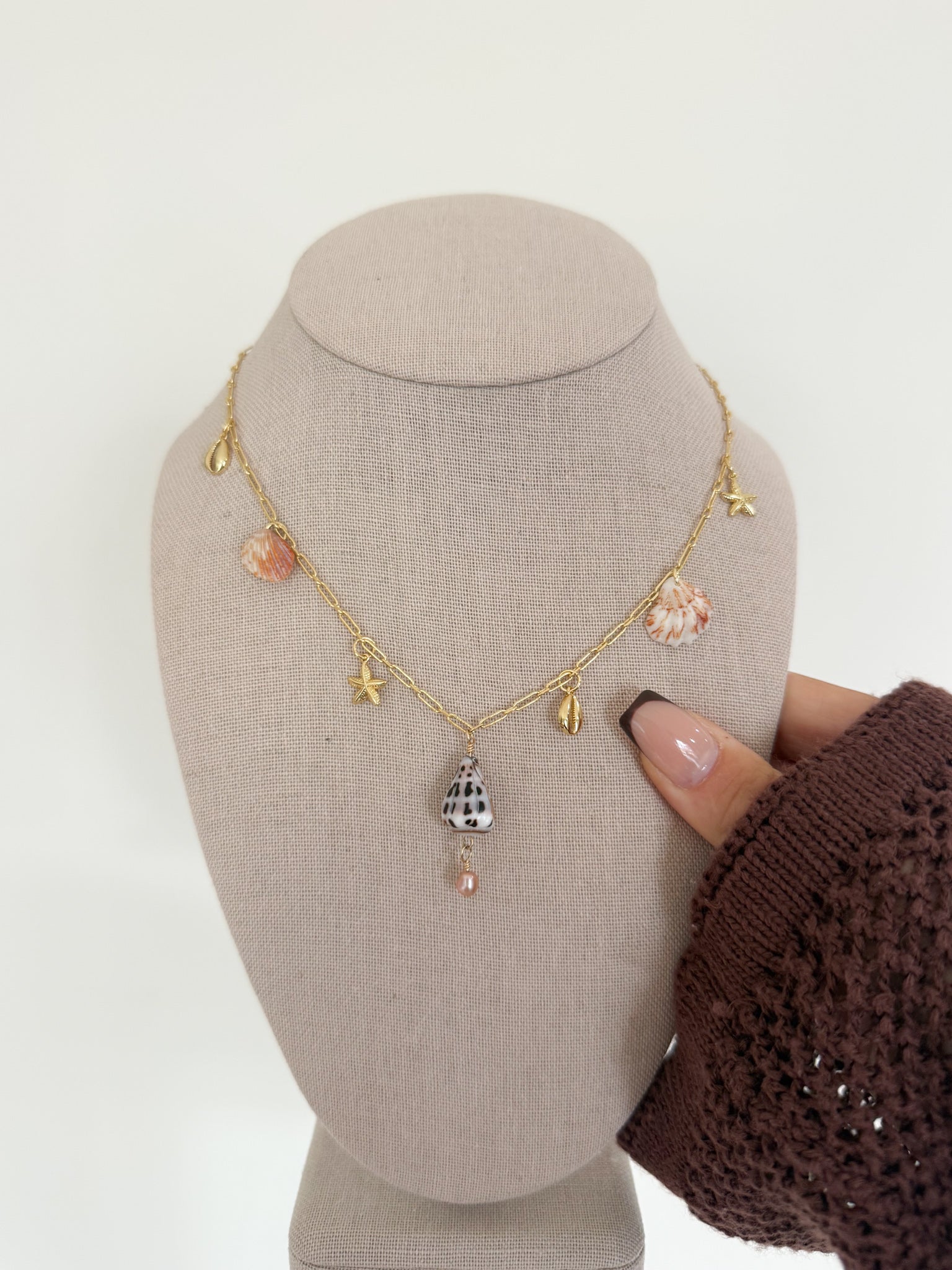Cone charm necklace