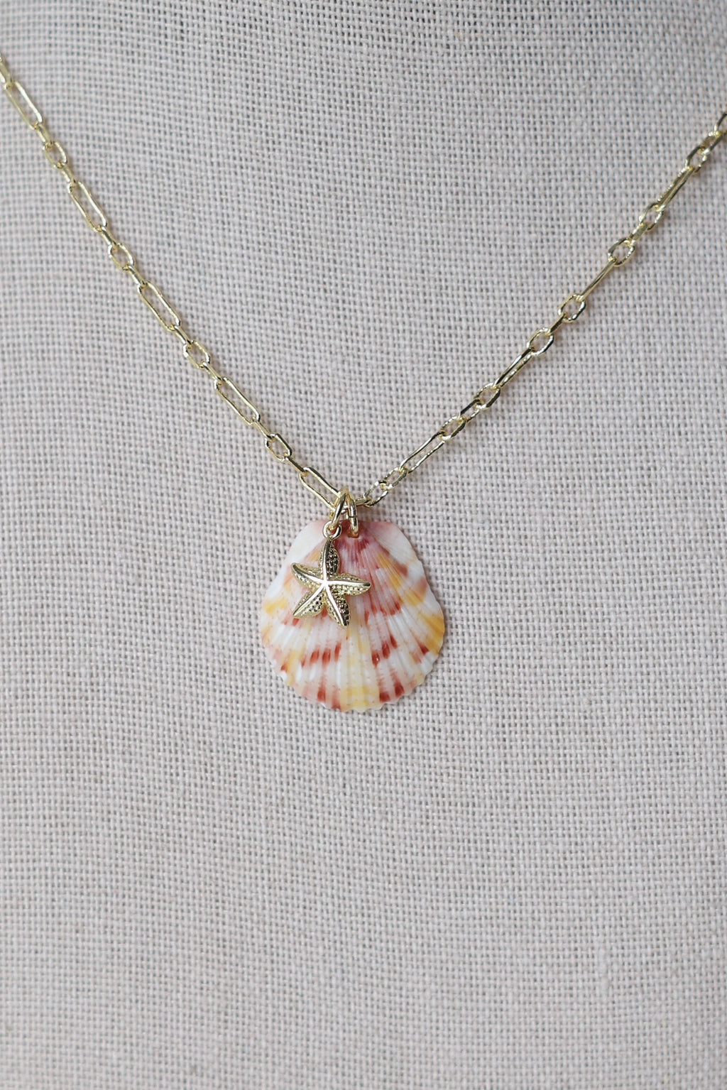 Seashell starfish necklace