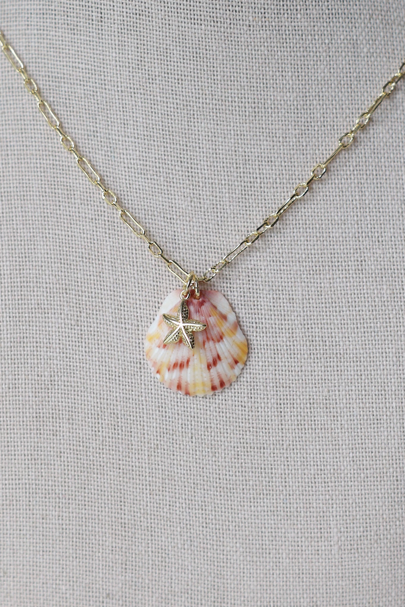 Seashell starfish necklace