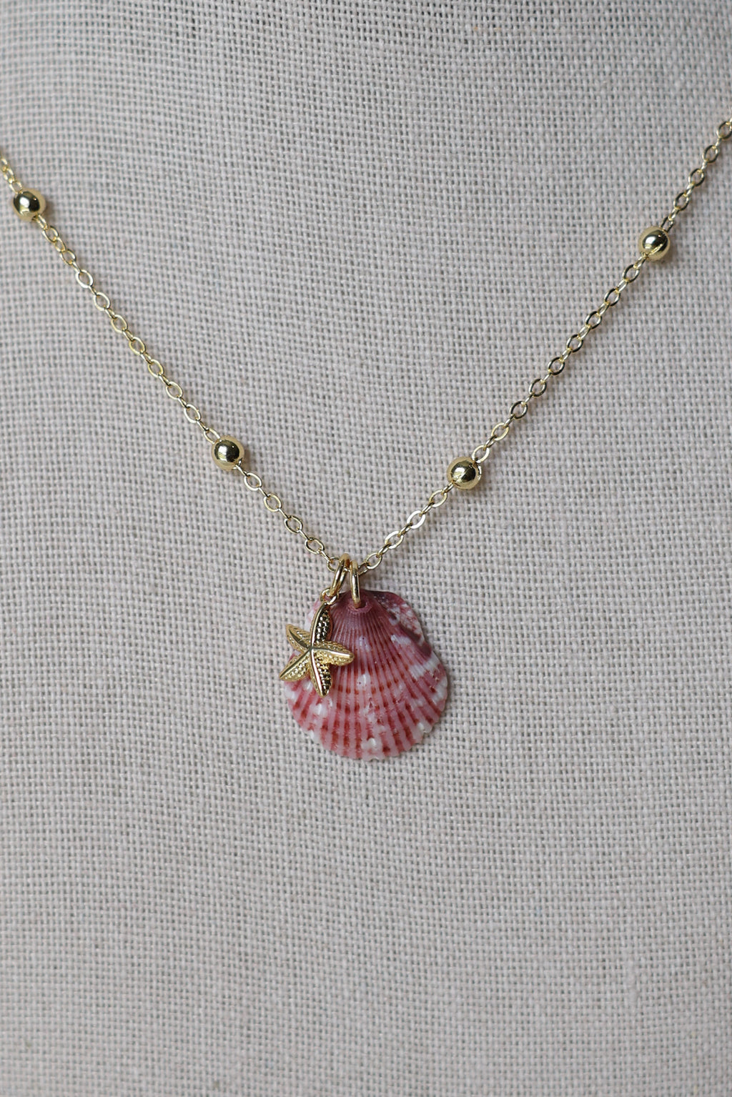 Seashell starfish necklace