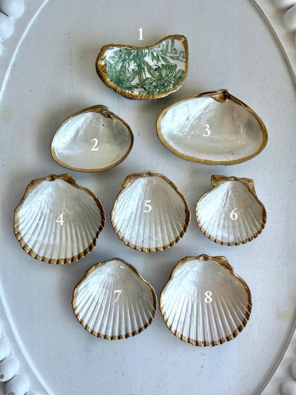 Mini seashell trays